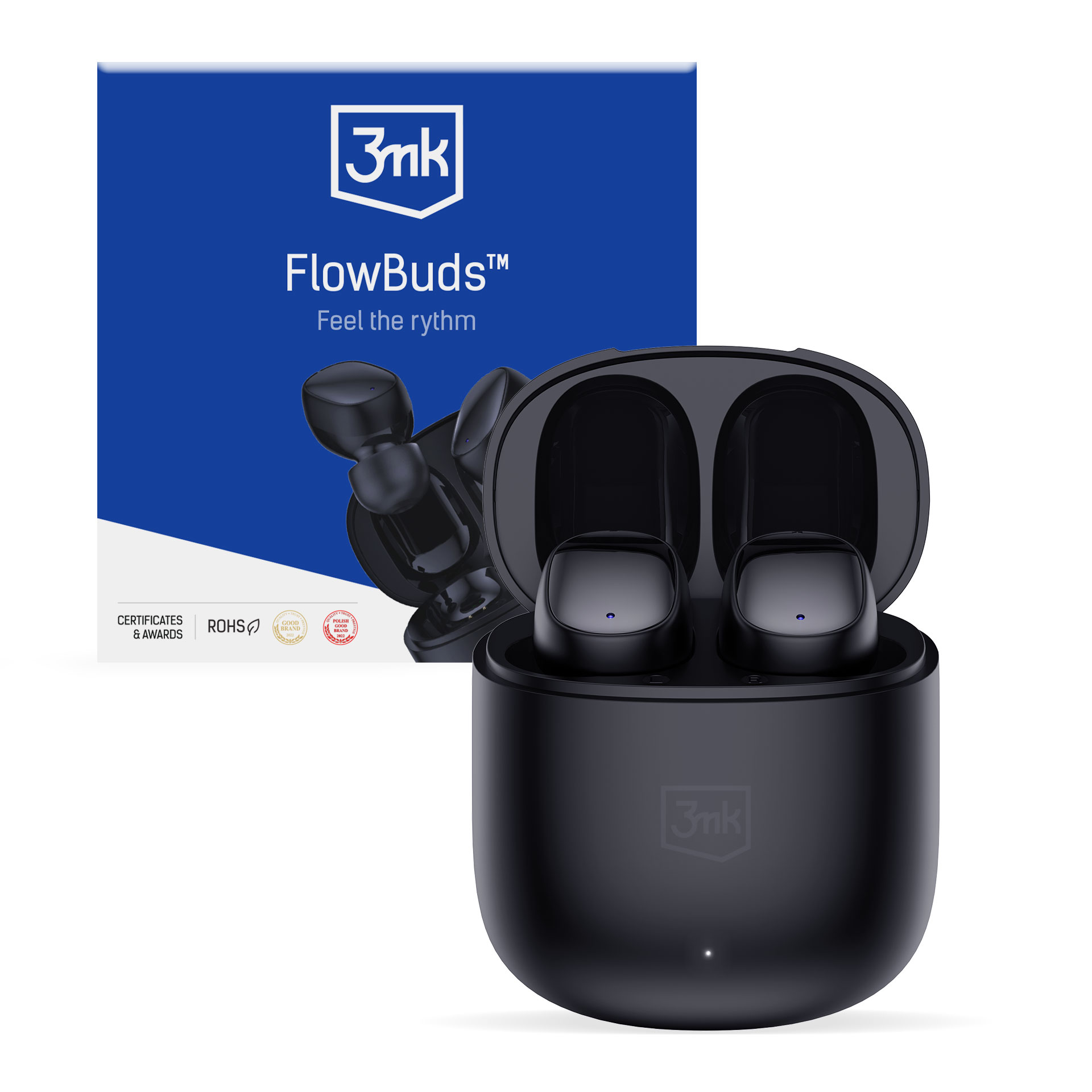 Fotografie Bluetooth sluchátka FlowBuds 3mk černá barva