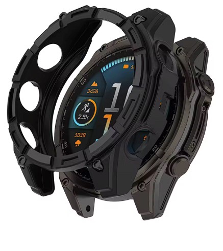 Silikonové pouzdro, obal pro Garmin Fenix 8 (47 mm) černý silikon